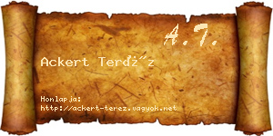 Ackert Teréz névjegykártya
